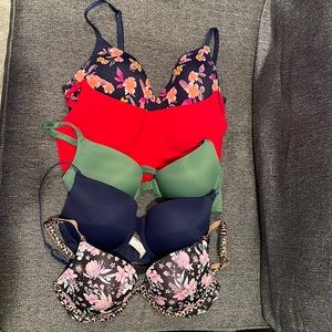 Pink/Victoria Secret Push Up Bras